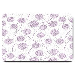 Purple Tulip Flower Floral Polkadot Polka Spot Large Doormat 