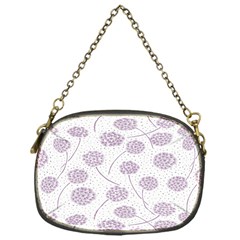 Purple Tulip Flower Floral Polkadot Polka Spot Chain Purses (one Side)  by Mariart