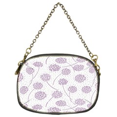 Purple Tulip Flower Floral Polkadot Polka Spot Chain Purses (two Sides)  by Mariart