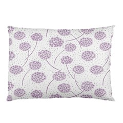 Purple Tulip Flower Floral Polkadot Polka Spot Pillow Case by Mariart