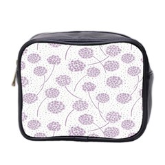 Purple Tulip Flower Floral Polkadot Polka Spot Mini Toiletries Bag 2-side by Mariart