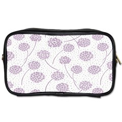 Purple Tulip Flower Floral Polkadot Polka Spot Toiletries Bags 2-side