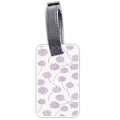 Purple Tulip Flower Floral Polkadot Polka Spot Luggage Tags (two Sides) by Mariart