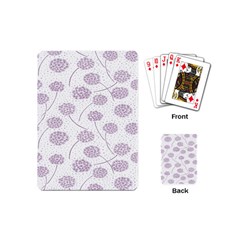 Purple Tulip Flower Floral Polkadot Polka Spot Playing Cards (mini)  by Mariart