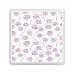 Purple Tulip Flower Floral Polkadot Polka Spot Memory Card Reader (square)  by Mariart