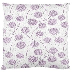 Purple Tulip Flower Floral Polkadot Polka Spot Large Cushion Case (one Side) by Mariart