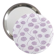 Purple Tulip Flower Floral Polkadot Polka Spot 3  Handbag Mirrors by Mariart