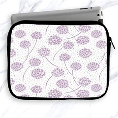 Purple Tulip Flower Floral Polkadot Polka Spot Apple Ipad 2/3/4 Zipper Cases by Mariart