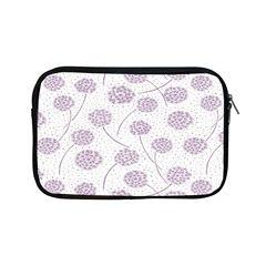 Purple Tulip Flower Floral Polkadot Polka Spot Apple Ipad Mini Zipper Cases by Mariart