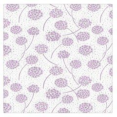 Purple Tulip Flower Floral Polkadot Polka Spot Large Satin Scarf (square) by Mariart