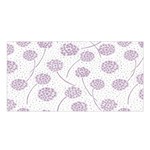 Purple Tulip Flower Floral Polkadot Polka Spot Satin Shawl Front