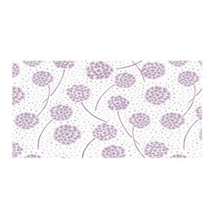 Purple Tulip Flower Floral Polkadot Polka Spot Satin Wrap by Mariart