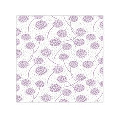 Purple Tulip Flower Floral Polkadot Polka Spot Small Satin Scarf (square) by Mariart