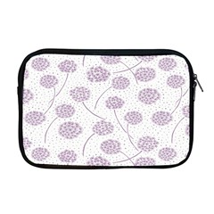 Purple Tulip Flower Floral Polkadot Polka Spot Apple Macbook Pro 17  Zipper Case by Mariart