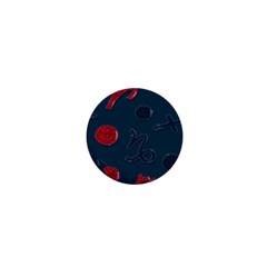 Zodiac Signs Planets Blue Red Space 1  Mini Magnets by Mariart