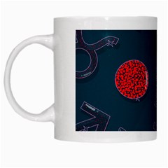 Zodiac Signs Planets Blue Red Space White Mugs by Mariart