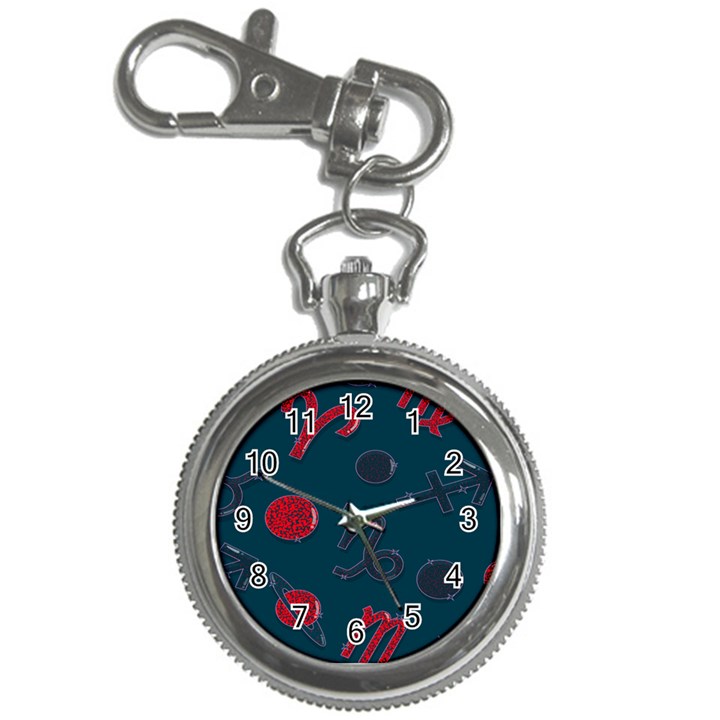 Zodiac Signs Planets Blue Red Space Key Chain Watches