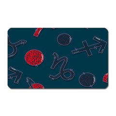 Zodiac Signs Planets Blue Red Space Magnet (rectangular) by Mariart