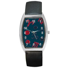 Zodiac Signs Planets Blue Red Space Barrel Style Metal Watch by Mariart