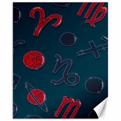 Zodiac Signs Planets Blue Red Space Canvas 16  X 20  