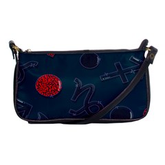 Zodiac Signs Planets Blue Red Space Shoulder Clutch Bags