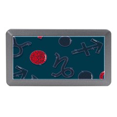 Zodiac Signs Planets Blue Red Space Memory Card Reader (mini) by Mariart