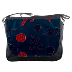 Zodiac Signs Planets Blue Red Space Messenger Bags by Mariart