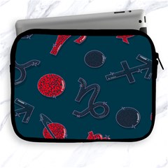 Zodiac Signs Planets Blue Red Space Apple Ipad 2/3/4 Zipper Cases by Mariart