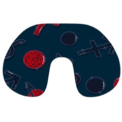 Zodiac Signs Planets Blue Red Space Travel Neck Pillows by Mariart