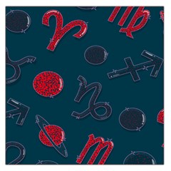 Zodiac Signs Planets Blue Red Space Large Satin Scarf (square) by Mariart