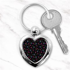 Floral Pattern Key Chains (heart)  by ValentinaDesign