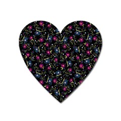 Floral Pattern Heart Magnet by ValentinaDesign