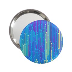 Vertical Behance Line Polka Dot Blue Green Purple 2 25  Handbag Mirrors by Mariart