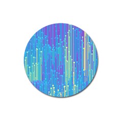 Vertical Behance Line Polka Dot Blue Green Purple Magnet 3  (round)