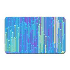 Vertical Behance Line Polka Dot Blue Green Purple Magnet (rectangular) by Mariart