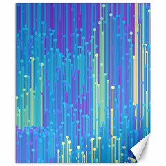 Vertical Behance Line Polka Dot Blue Green Purple Canvas 8  X 10 