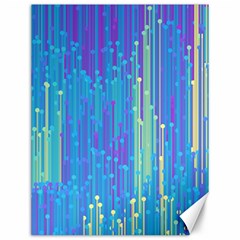 Vertical Behance Line Polka Dot Blue Green Purple Canvas 12  X 16  