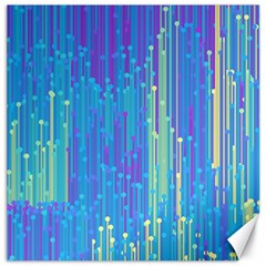 Vertical Behance Line Polka Dot Blue Green Purple Canvas 16  X 16   by Mariart