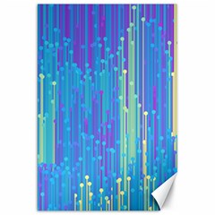 Vertical Behance Line Polka Dot Blue Green Purple Canvas 20  X 30   by Mariart