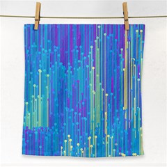 Vertical Behance Line Polka Dot Blue Green Purple Face Towel