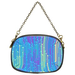 Vertical Behance Line Polka Dot Blue Green Purple Chain Purses (one Side)  by Mariart