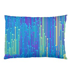 Vertical Behance Line Polka Dot Blue Green Purple Pillow Case by Mariart