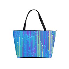 Vertical Behance Line Polka Dot Blue Green Purple Shoulder Handbags by Mariart