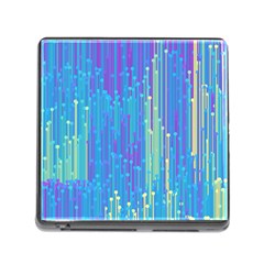 Vertical Behance Line Polka Dot Blue Green Purple Memory Card Reader (square)