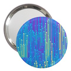 Vertical Behance Line Polka Dot Blue Green Purple 3  Handbag Mirrors by Mariart