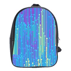 Vertical Behance Line Polka Dot Blue Green Purple School Bags (xl)  by Mariart