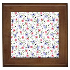 Floral Pattern Framed Tiles by ValentinaDesign