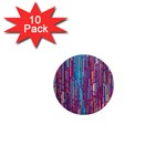 Vertical Behance Line Polka Dot Blue Green Purple Red Blue Black 1  Mini Magnet (10 pack)  Front