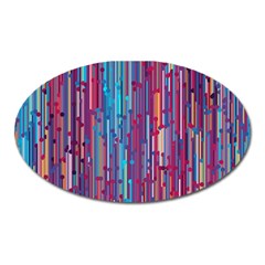 Vertical Behance Line Polka Dot Blue Green Purple Red Blue Black Oval Magnet by Mariart