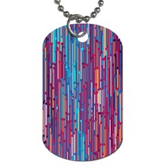 Vertical Behance Line Polka Dot Blue Green Purple Red Blue Black Dog Tag (One Side)